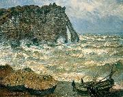 Claude Monet Stormy Sea in etretat oil on canvas